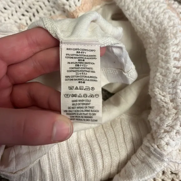 Free People Crochet Spun Sugar Top Ribbed Knit Hug Tank - Picture 8 of 8